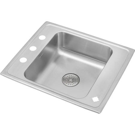 Elkay Classic SS 22"x19-1/2"x7-1/2", Sngl Classroom Sink w/Perfect Drain Grid DRKR2220PD2FRM